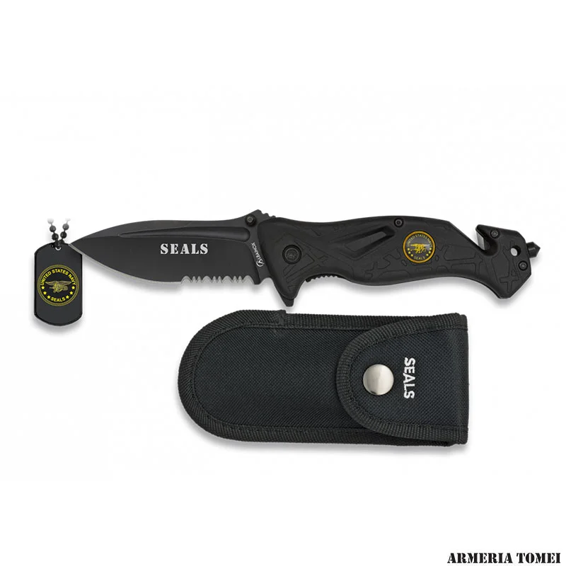 Coltello tascabile Solis Real Steel lama D2 manico G10 nero UMAREX, Armeria