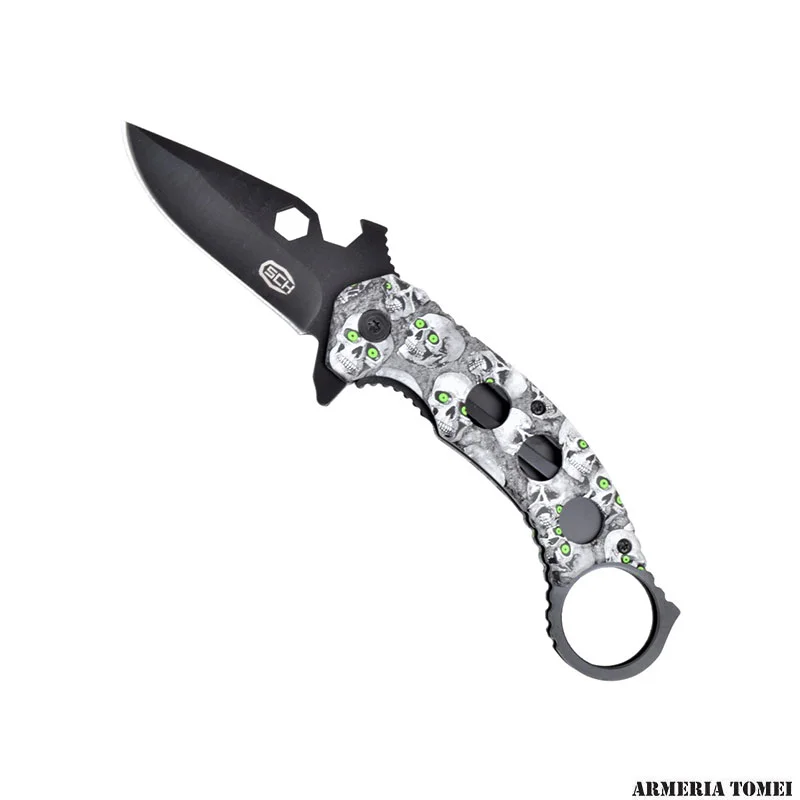 Coltello richiudibile con teschio sck (cw-k860), Armeria