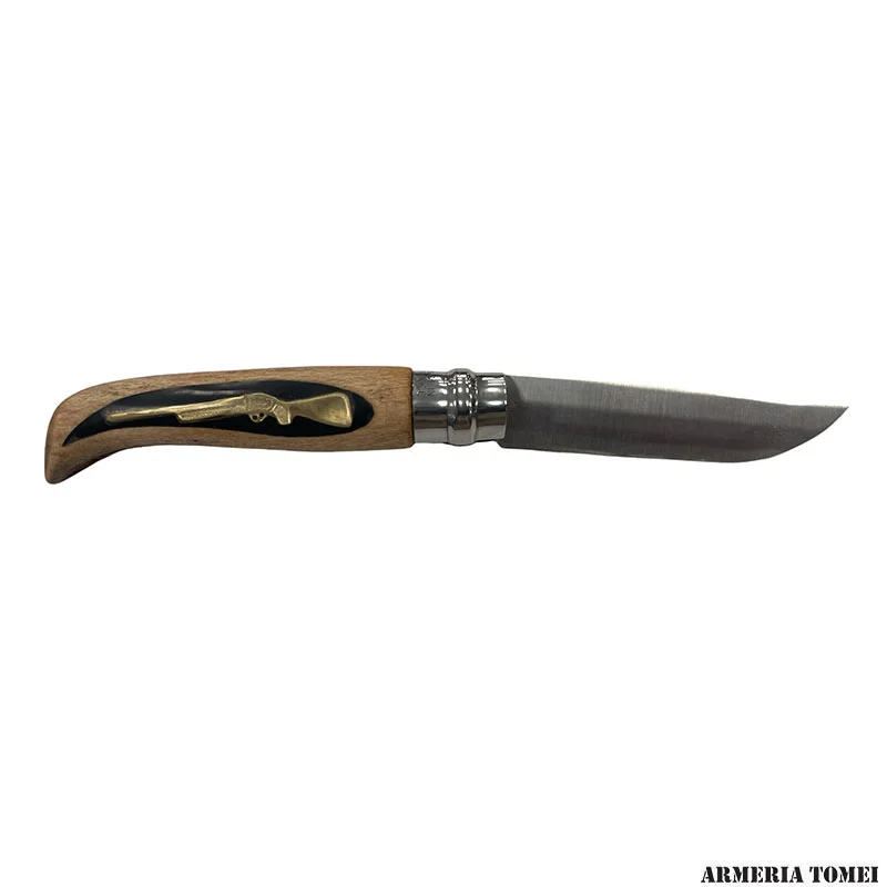 Opinel 9 carbonColtello Pieghevole, Coltellino Tascabile di Sopravvivenza  all'Aria Aperta, Coltello Soccorso Portabile Caccia Campeggio edc 210mm