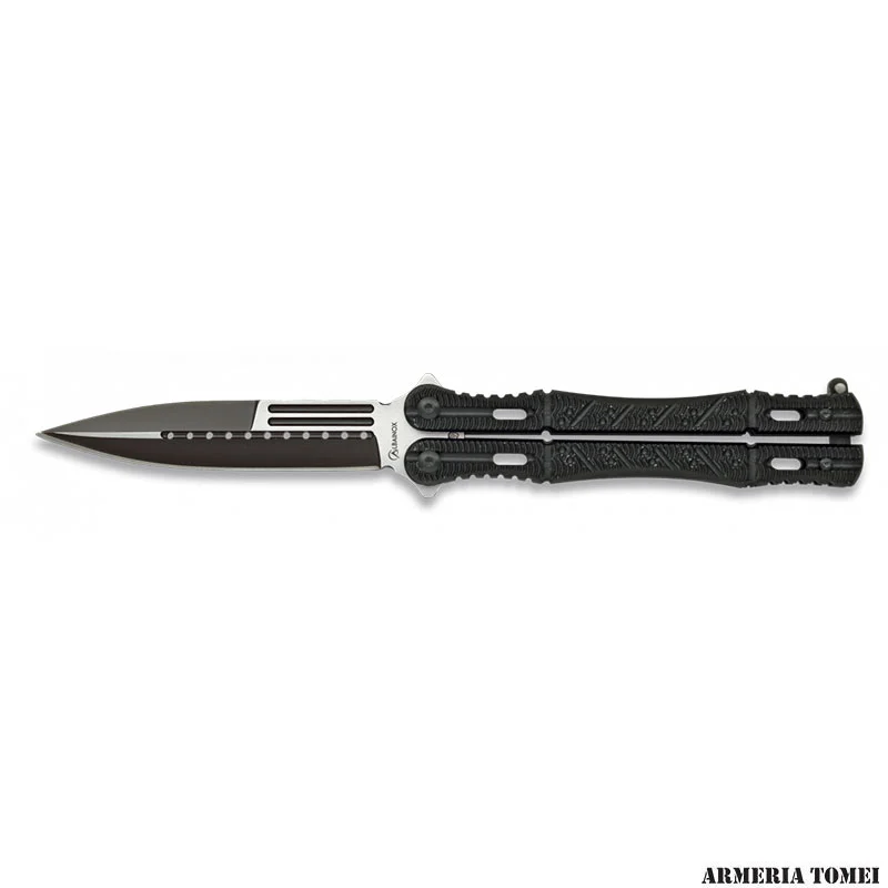 Coltello portachiavi a farfalla Albainox con lama da 6 cm e manico in zama  cromata - 05-02055-C - MARTINEZ ALBAINOX