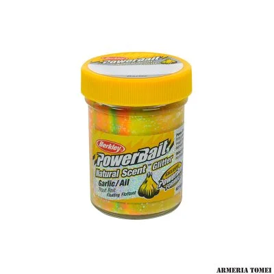 Berkley (Garlic, Yellow) - PowerBait Natural Glitter Trout Bait