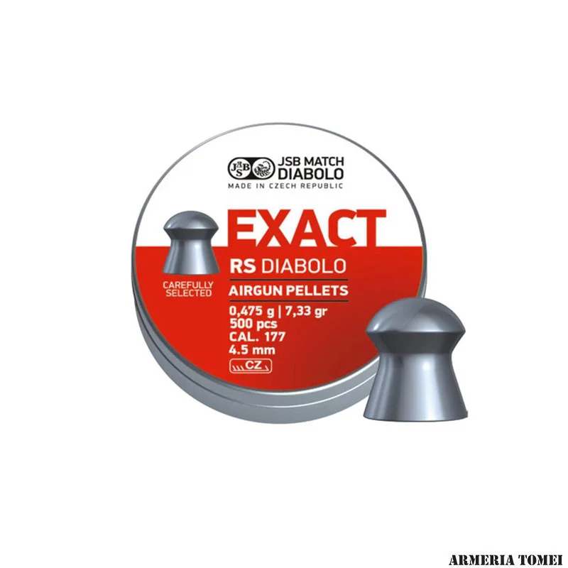 JSB MATCH – EXACT RS DIABLO AIRGUN PELLETS 0,475g / 7,33gr CAL 4,5 mm (500  PZ)