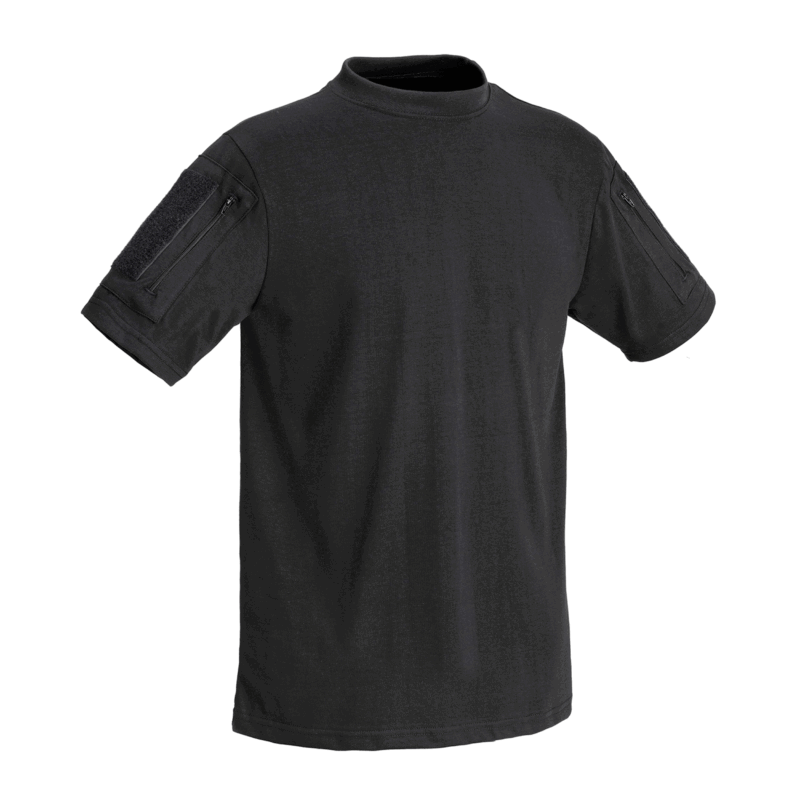 T-SHIRT - DEFCON 5 - TACTICAL SHORT SLEEVES WITH POCKETS Black