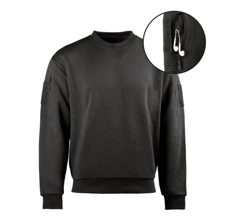 FELPA - MIL-TEC - TACTICAL SWEATSHIRT RUNDHALS Black