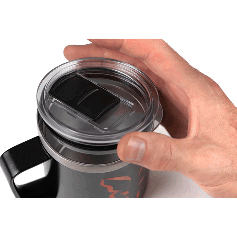 FOX - STAINLESS THERMAL MUGS | Black & Orange Logo | 380ml - immagine 3