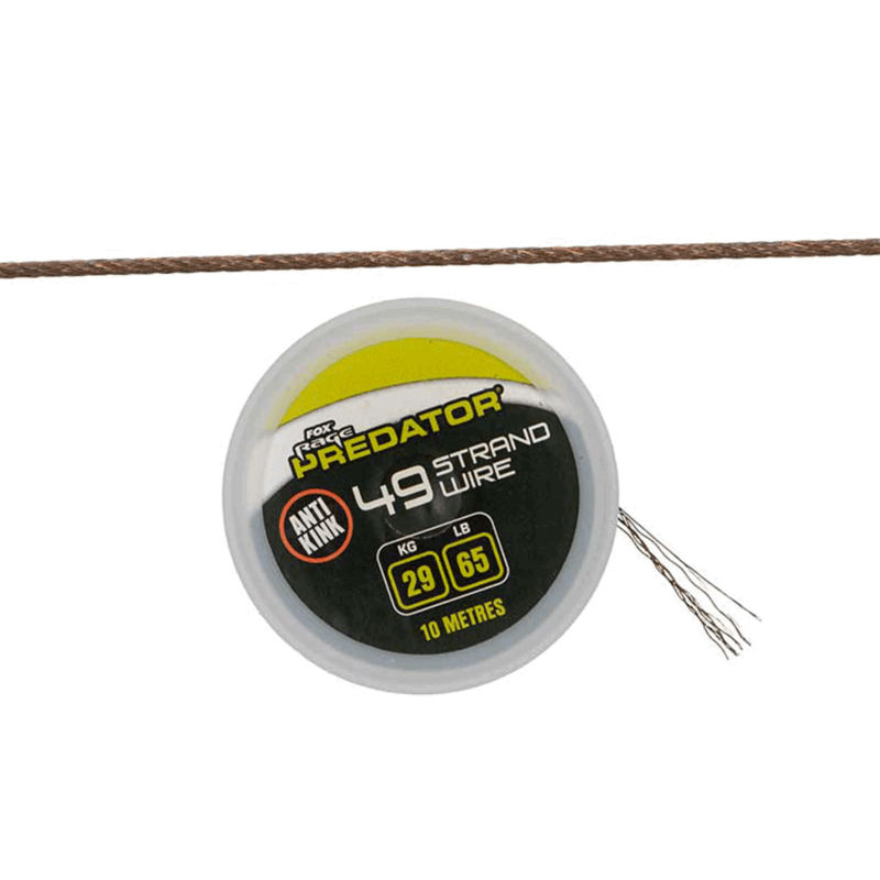 FOX RAGE PREDATOR - COATED STEEL WIRE 10m 40lb / 18kg 49 STRAND