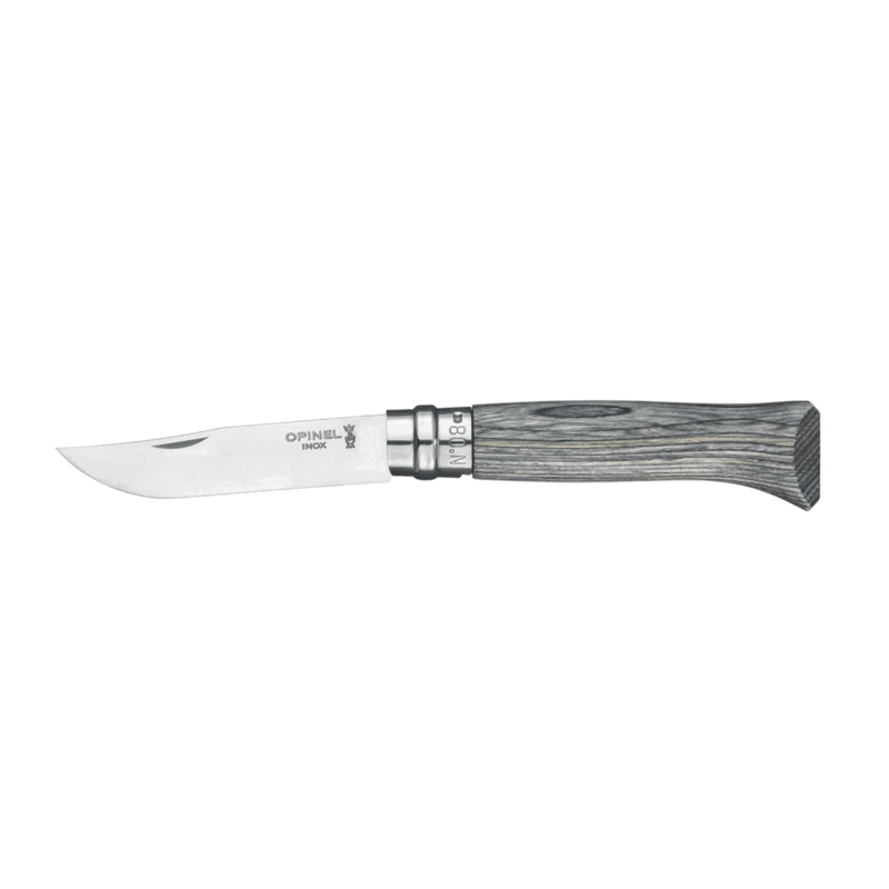 COLTELLO - OPINEL - TRADIZIONE LUSSO N°08 INOX BETULLA LAMELLARE Grigia