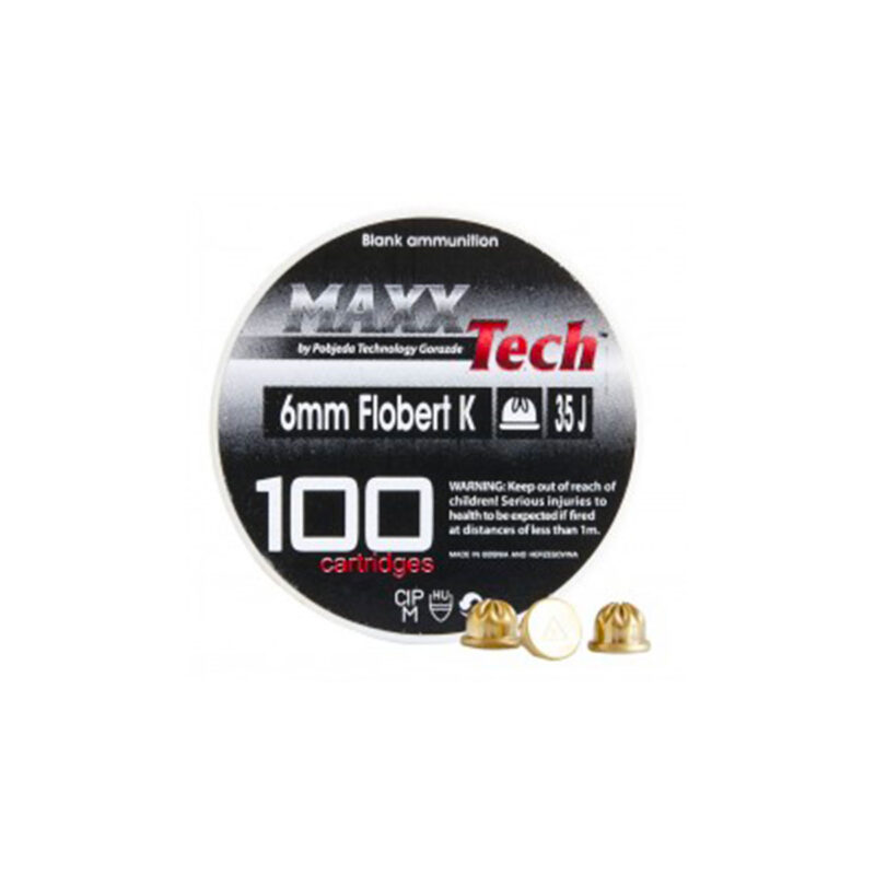 MUNIZIONI A SALVE - MAXXTECH - 6mm Flobert K 35J (100PZ)