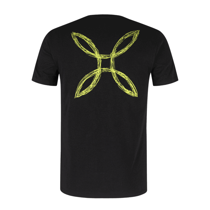 T-SHIRT - MONTURA - PENCIL LOGO Black/Verde Lime - immagine 2