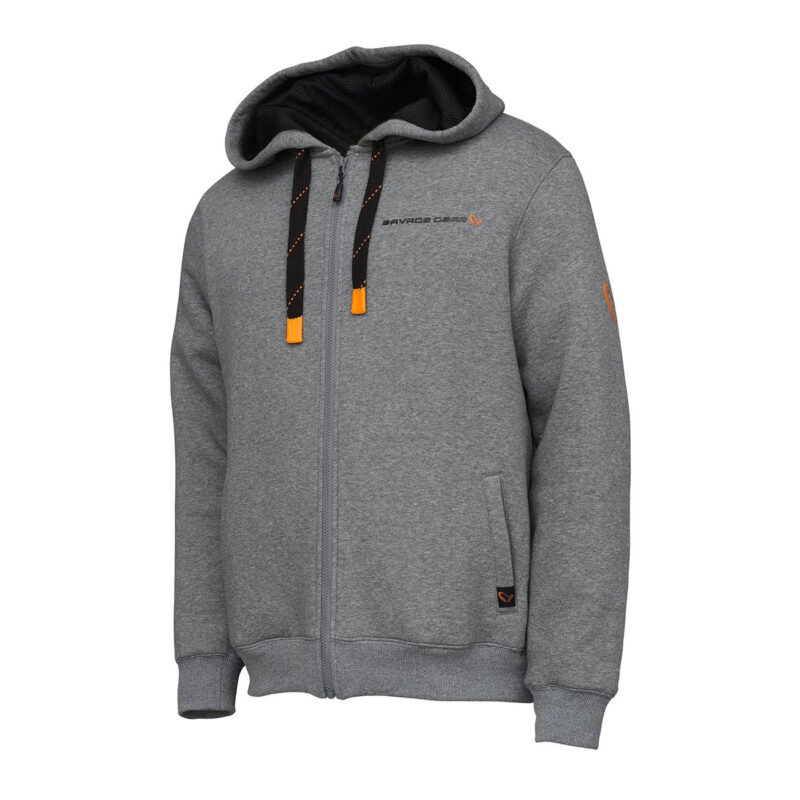 FELPA - SAVAGE GEAR - CLASIC ZIP HOODIE Grey Melange