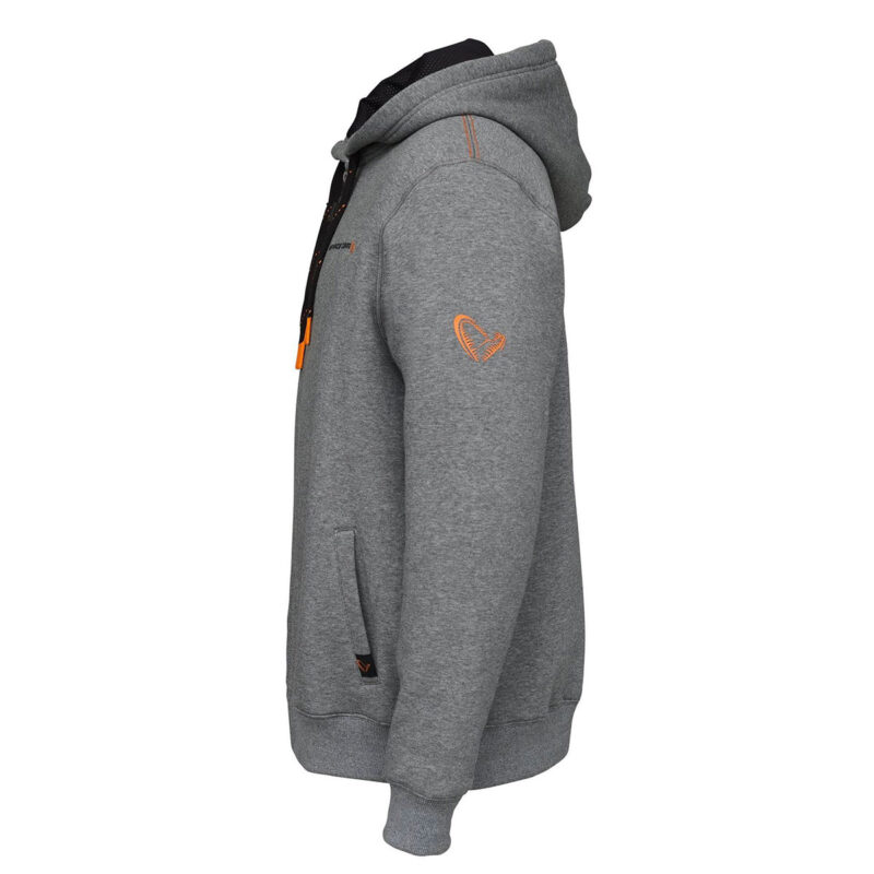 FELPA - SAVAGE GEAR - CLASIC ZIP HOODIE Grey Melange - immagine 2